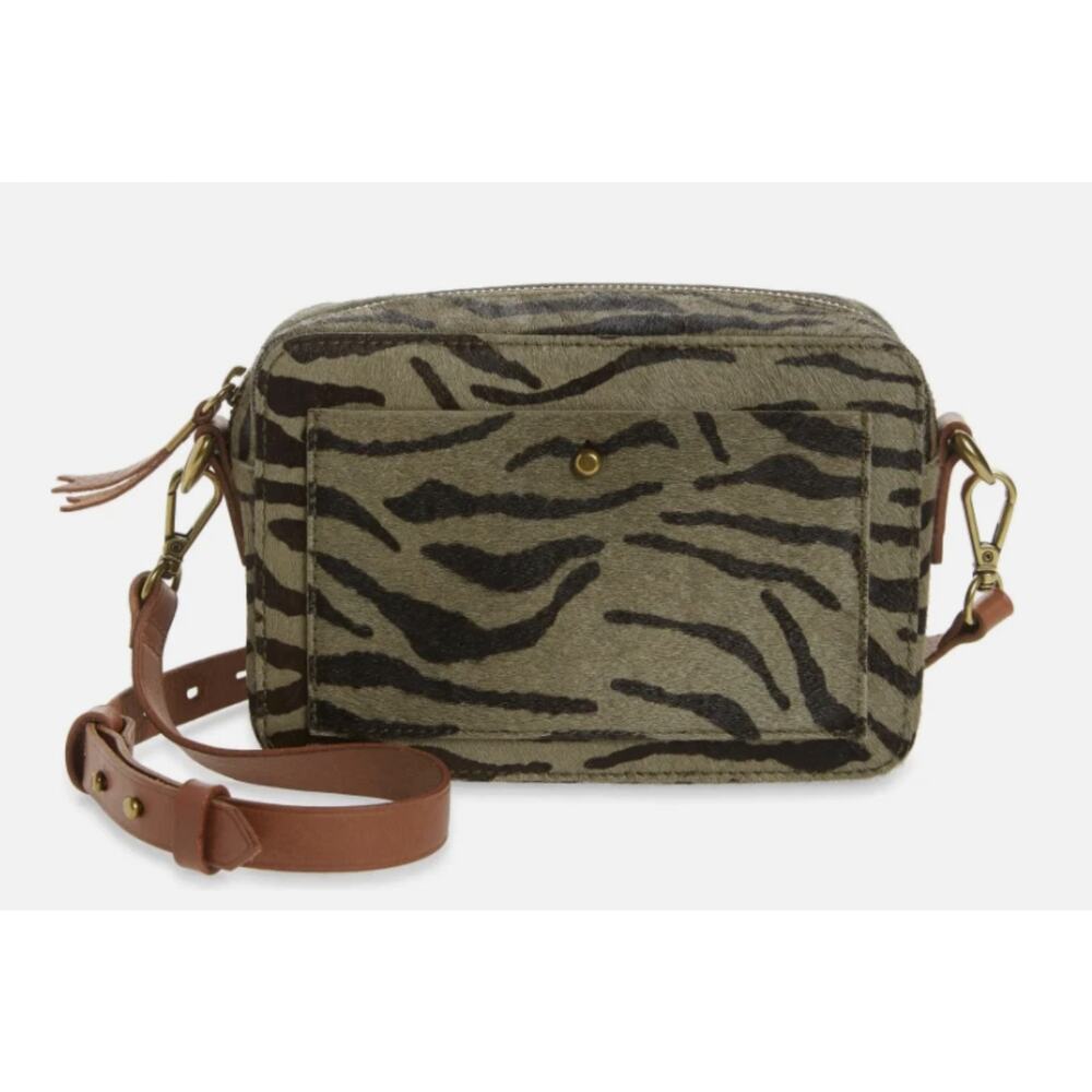 Madewell Transport Camera Bag Tiger Stripe Calf Hair Crossbody New